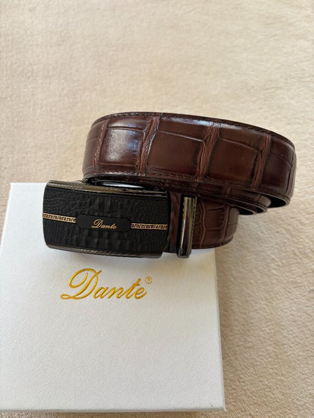 Men's Leather belt brown